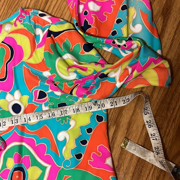 Alice and Trixi Multicolored Boho Bell Sleeve 100% Silk Blouse Size M - Picture 7 of 10